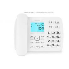 飞利浦（PHILIPS）录音电话机 固定座机 办公家用 自动 手动录音 16G存储卡 放音密码保护 CORD165 (白色)