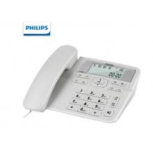 飞利浦(PHILIPS）电话机座机 固定电话 办公家用 来电显示 双接口 免电池 CORD118灰色