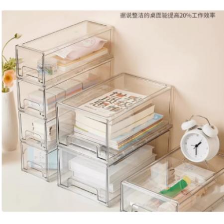 桌面收纳盒	大号*2透明色