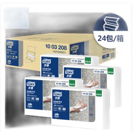维达 多康加厚擦手纸2层180抽24包 K2402