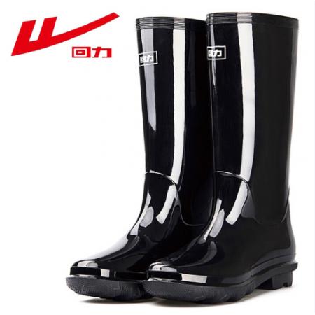 雨鞋 回力 中筒黑色雨鞋均码