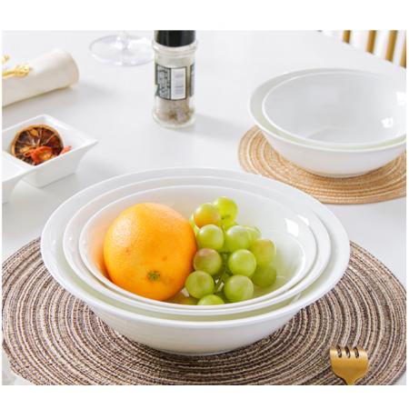 餐碗	巨博骨瓷5.5英寸斗碗14.2cm白色