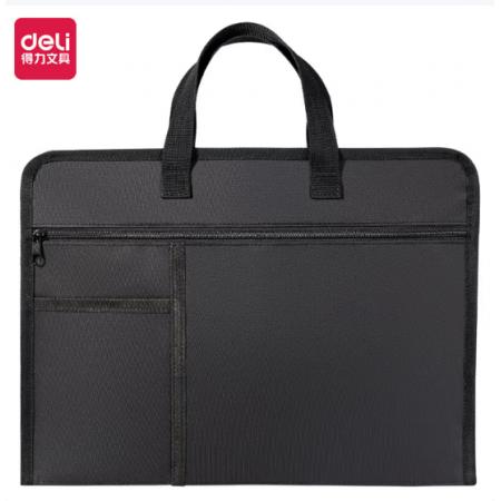 公文包	得力便携P0BG136黑色