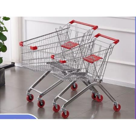 国产   双层125L手推车（650mm*370mm*1000mm）