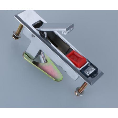 MS507消防栓箱柜门锁 配电箱机柜平面锁 红色按钮 亮铬