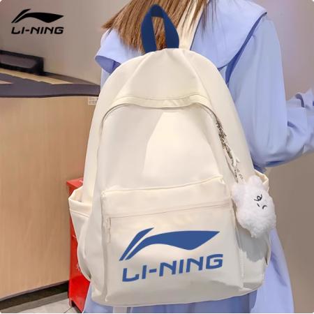 李宁双肩包书包女大容量运动户外旅行初中生高中大学生男电脑背包