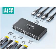 山泽 HDMI2.0 KVM切换器二进一出4k 60hz