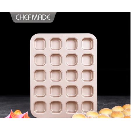 烤盘	学厨 20连不粘迷你正方形25.8*32.6cm