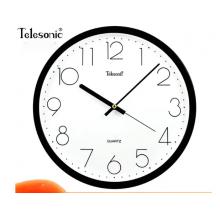 天王星 圆形简约挂钟圆形 9651-2黑色12英寸30.5cm