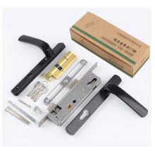 断桥铝门锁塑钢门铝合金门锁平开门锁插芯门锁阳台8530单点执手锁 白把手+8530多点+90全铜（整套）