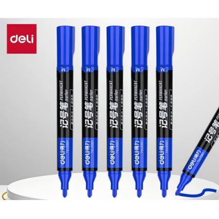 得力 记号笔6881蓝色/10支/盒