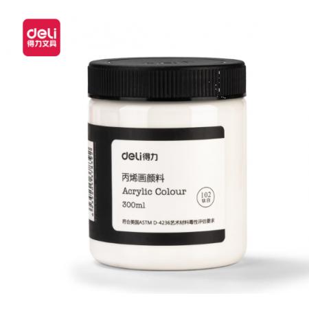 得力73875_300ML 丙烯颜料钛白(钛白)