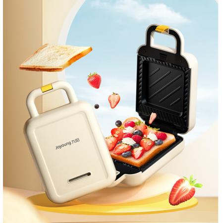 九阳（Joyoung）三明治机早餐机 面包机吐司机 热压多功能电饼铛华夫饼机可拆双盘 加厚双面加热 SK06A-GS140