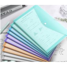 按扣文件袋	新时达 10个/A4彩色莫兰迪加厚