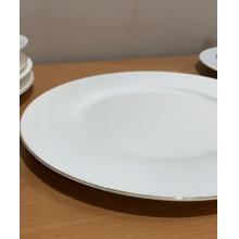 盘子	巨博 27cm 骨瓷金边