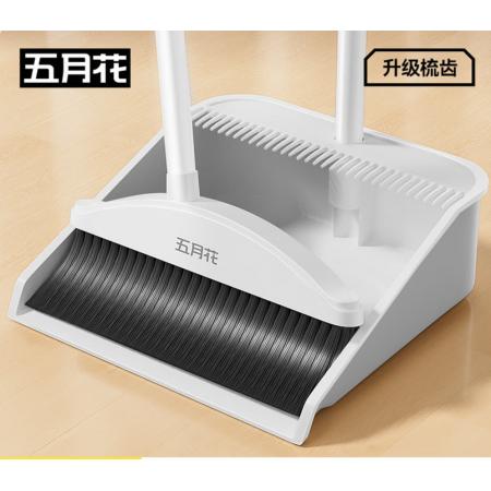 五月花扫把簸箕两件套不粘头笤帚带梳齿扫把簸箕套装扫帚大扫除