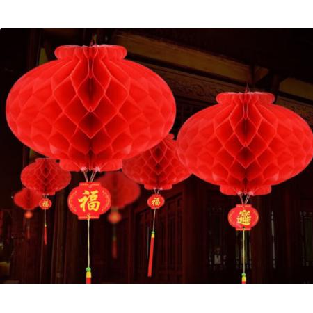 多美忆 春节过年装饰防水蜂窝灯笼 30个