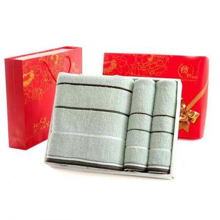 金号浴巾三件套新疆棉毛巾浴巾套装A类加厚长绒棉浴巾400克毛巾100克柔软吸水