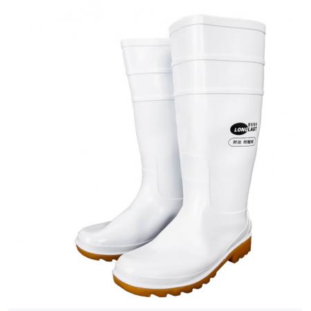 朗莱斯特（LONGLAST）男款 医药白色高筒水鞋 耐油耐酸碱雨靴(39-47码下单请备注) /双
