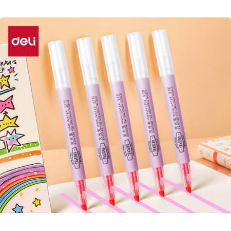 得力(deli)粉色醒目荧光笔S731