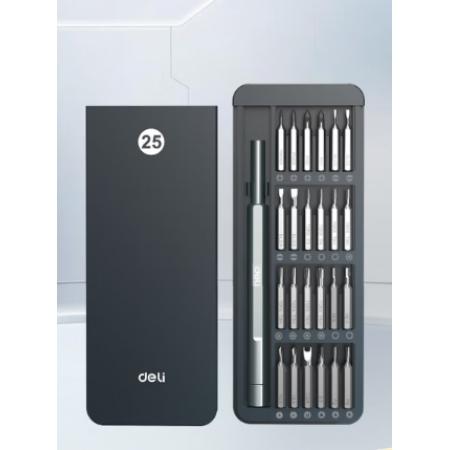 得力（deli）螺丝刀套装25合一笔记本拆机精密十字一字电脑六角梅花多功能