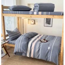 南极人A类大学生宿舍被子六件套全棉被褥全套单人床三件套被芯枕芯整套 蓝小格 1.2床六件套=6斤被芯五件套+床垫