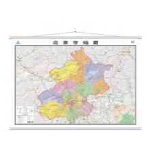 升级版 北京市地图挂图 大尺寸1.1米*0.8米 无拼缝 办公室 会议室挂图挂画背景墙面装饰