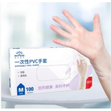 PVC一次性手套	英科 透明 L码 100只装
