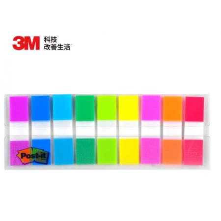 3M 便签 便条纸/便利贴/报事贴/透明指示标签  683-9CF（9色装）
