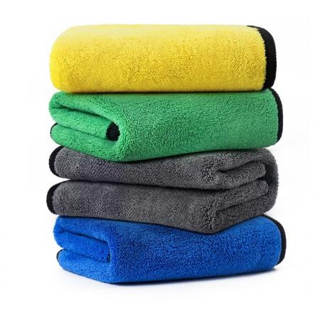 美家日记抹布 四色方巾30*30cm*4条擦车擦玻璃毛巾 厨房清洁双面加绒方巾