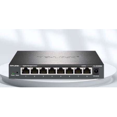 普联（TP-LINK）8口千兆交换机云管理APP企业家用转换器监控网络网线分线器集线器分流器交换器TL-SG2008D
