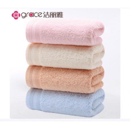 洁丽雅（Grace）毛巾纯棉4条装洗脸巾柔软舒适家用吸水男女情侣团购擦脸巾 6443款