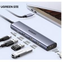绿联Type-C拓展坞转HDMI扩展坞转接头USB多接口转换器通用雷电苹果MacBook mini华为电脑笔记本平板