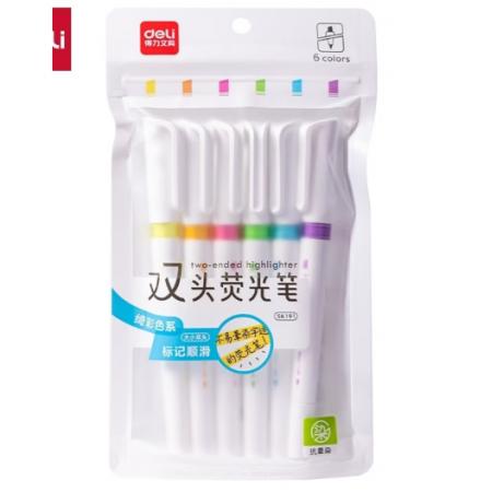双头荧光笔	得力SK191