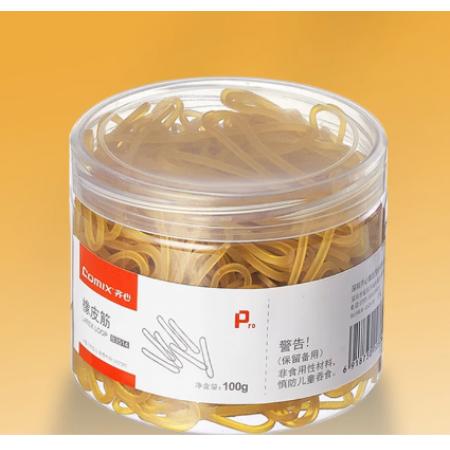齐心/B3514/100g/筒装办公耐用弹力橡皮筋