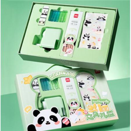 得力   熊猫文具礼盒套装文具 5件套